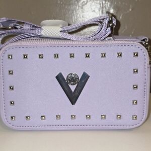 Valentino Orlandi Lilac Crossbody Bag with Silver Studs
